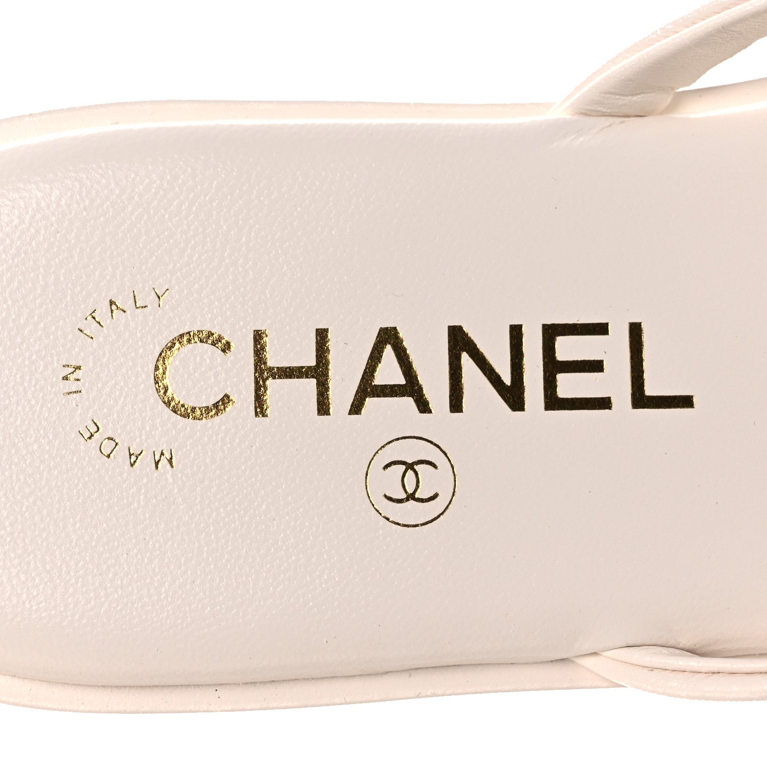 Chanel Goatskin CC Times Square Thong Sandals 38.5 Beige 9 of 11