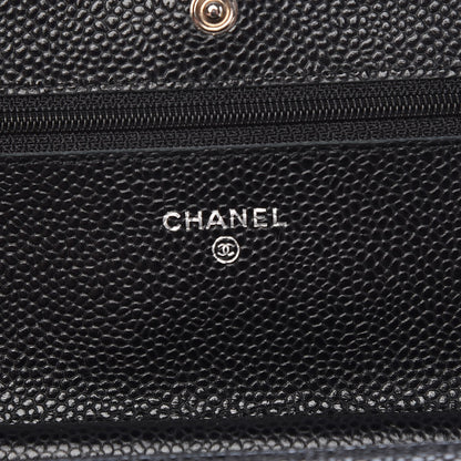 Chanel Caviar Quilted Wallet On Chain WOC Black 6 of 9