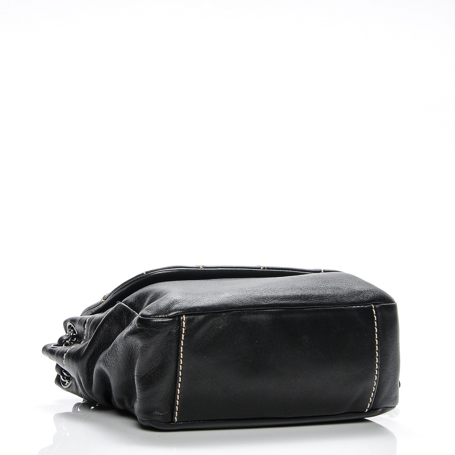 Chanel Lambskin Small Contrast Stitch Surpique Accordion Flap Black 4 of 7