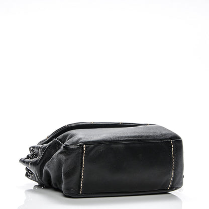 Chanel Lambskin Small Contrast Stitch Surpique Accordion Flap Black 4 of 7