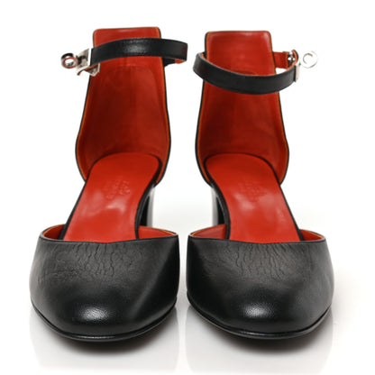 Hermes Goatskin Baby 55 Pumps 36 Black 2 of 8