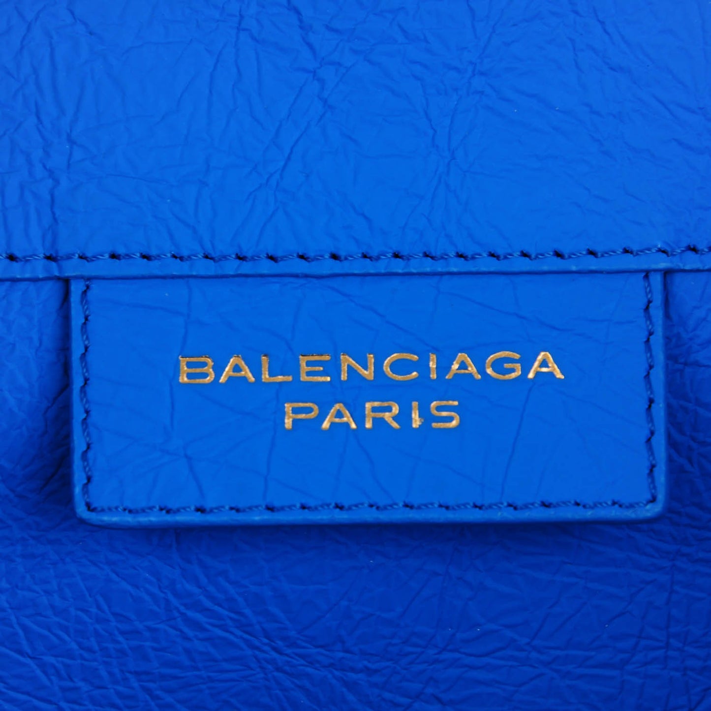Veau Papier Basket Tote Bleu