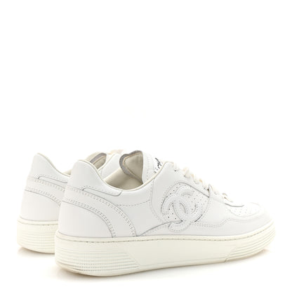 Chanel Calfskin CC Womens Sneakers 39 White 5 of 10