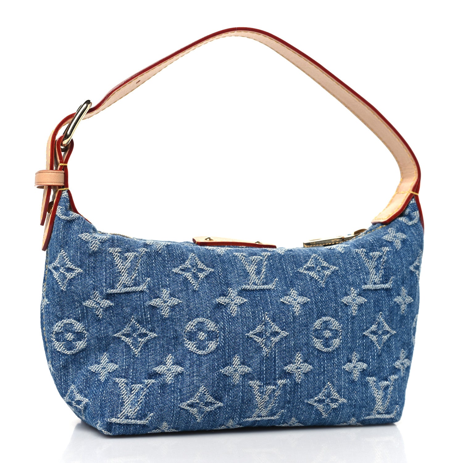 Louis Vuitton Monogram Denim Hills Pochette Blue 3 of 10