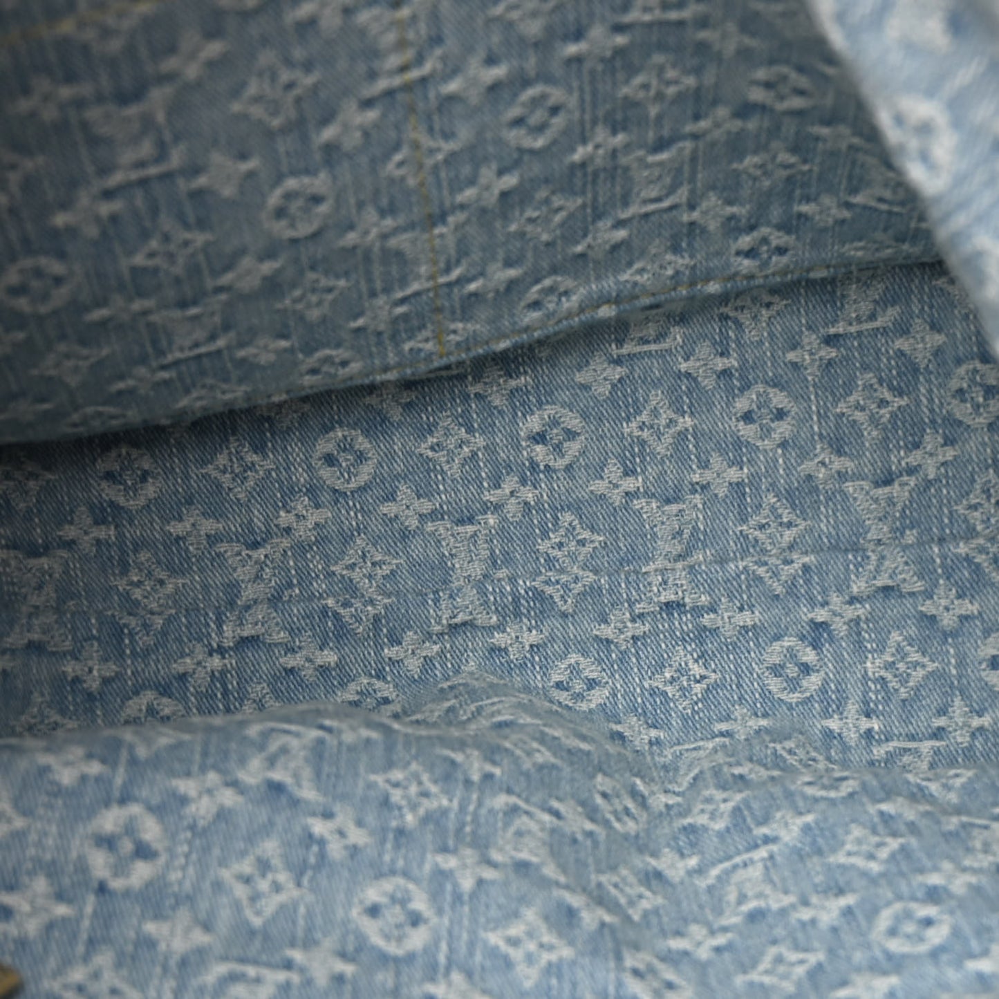 Monogram Denim CarryAll PM Sky Blue