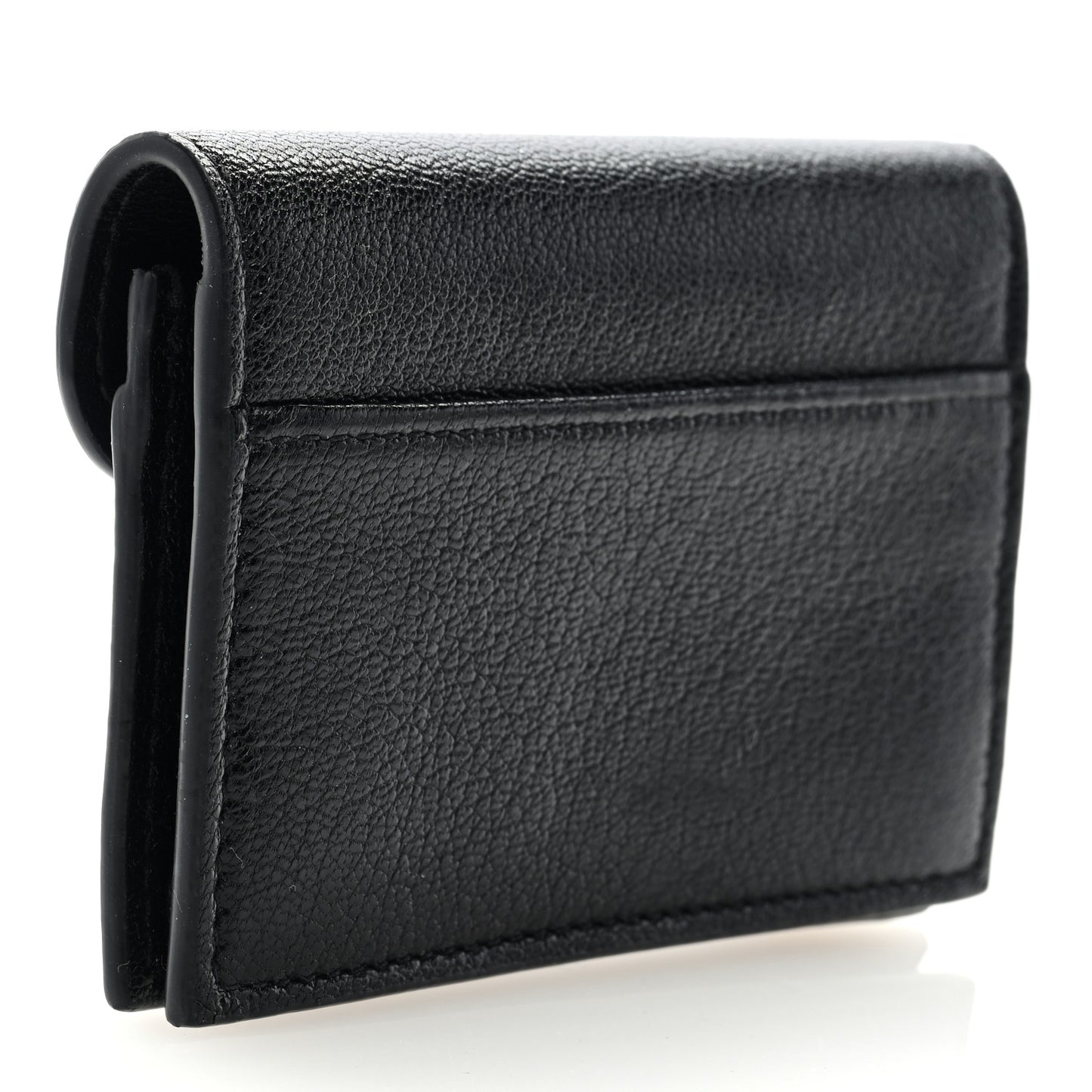Goatskin Saddle Card Holder Black