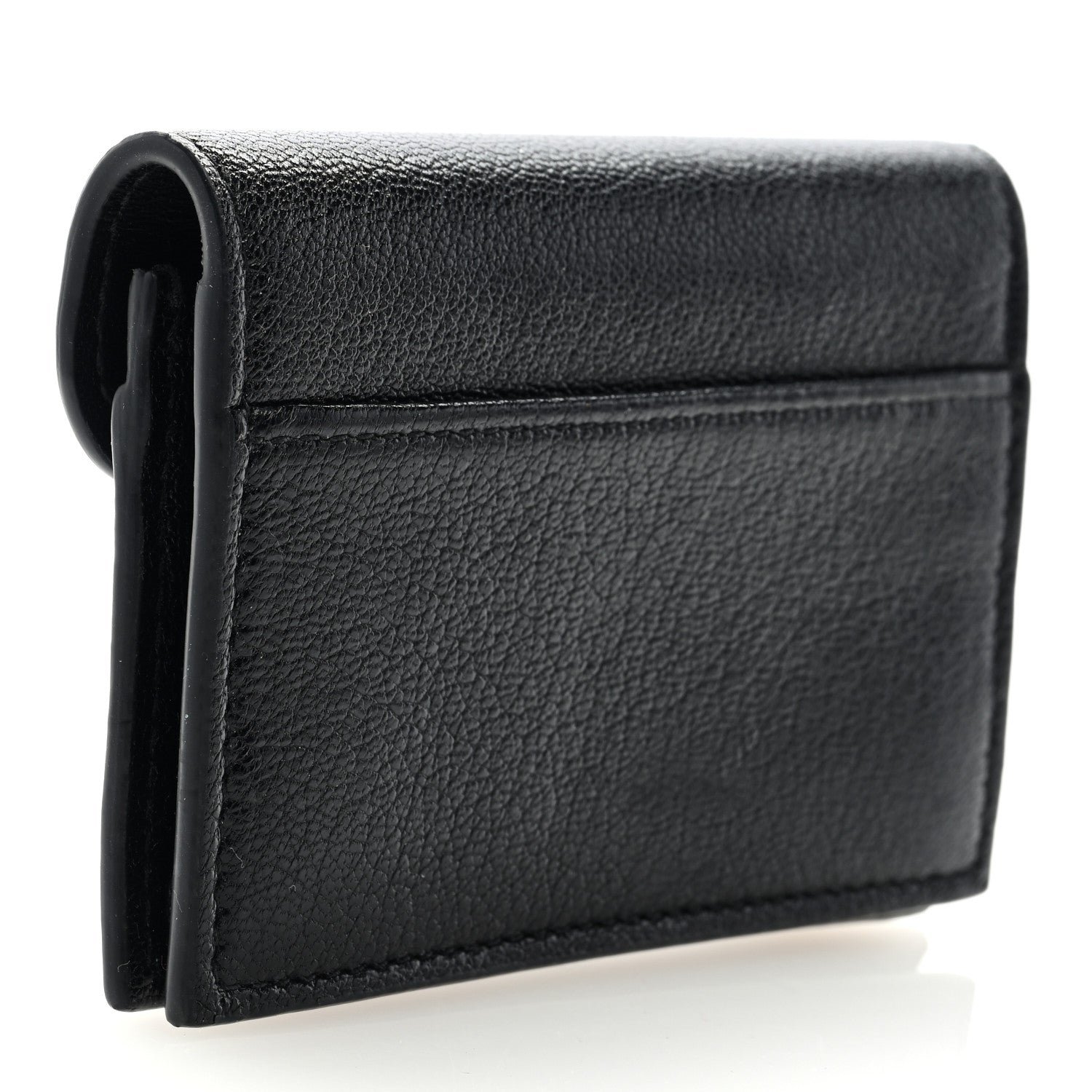 Christian Dior Goatskin Saddle Card Holder Black 3 of 6