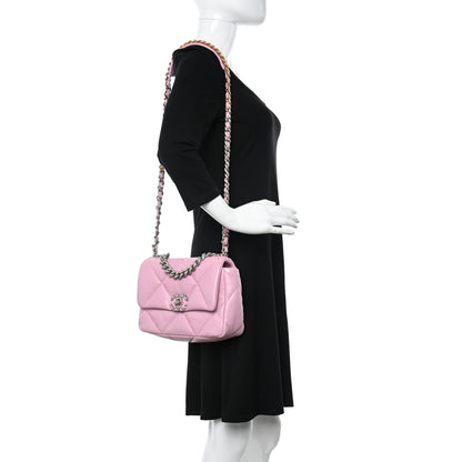 Chanel Lambskin Quilted Medium Chanel 19 Flap Pink 2 of 11