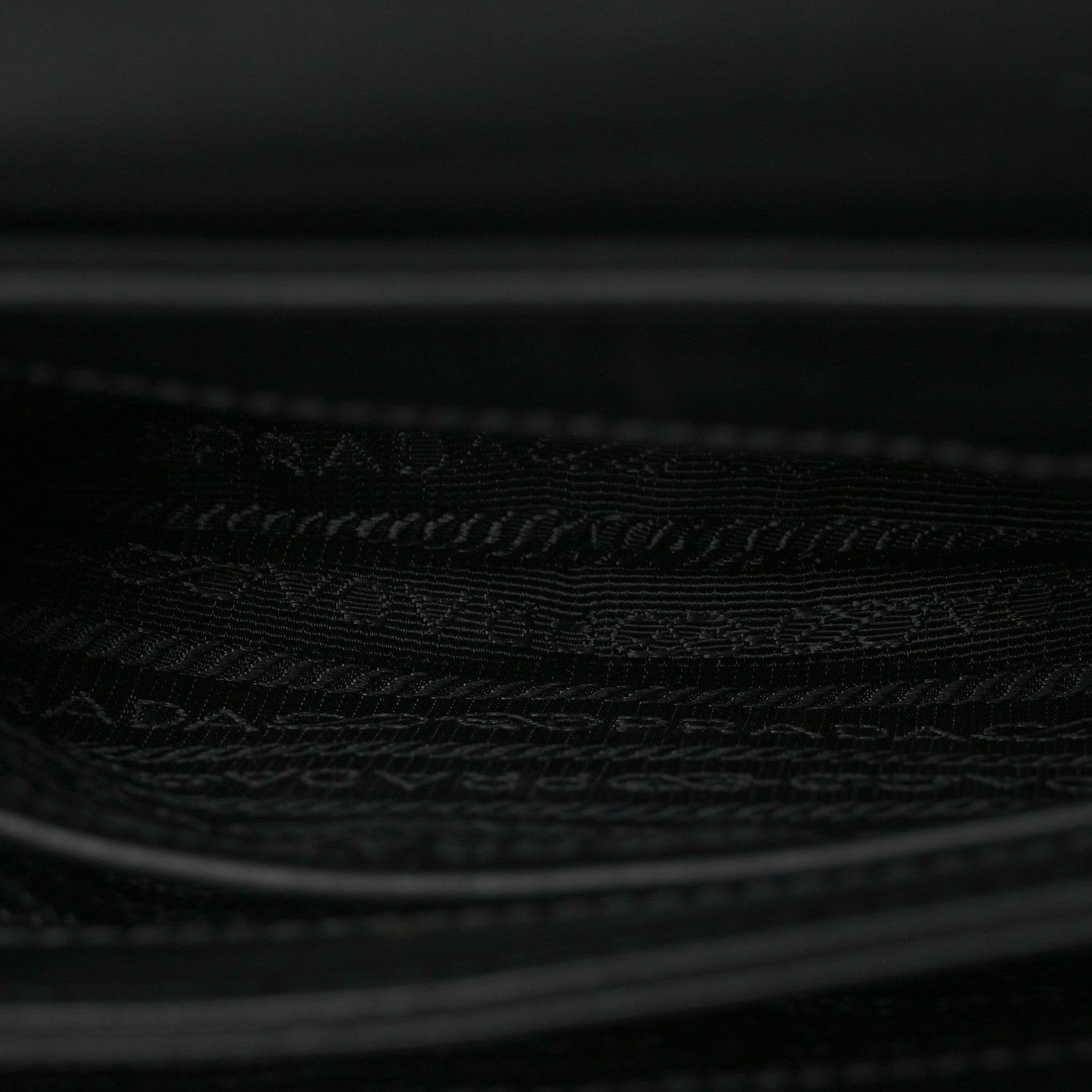 Prada Saffiano Tessuto Nylon Chain Shoulder Bag Black 5 of 16