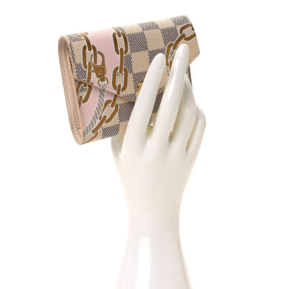 Louis Vuitton Damier Azur Nautical Victorine Wallet Gold 2 of 7