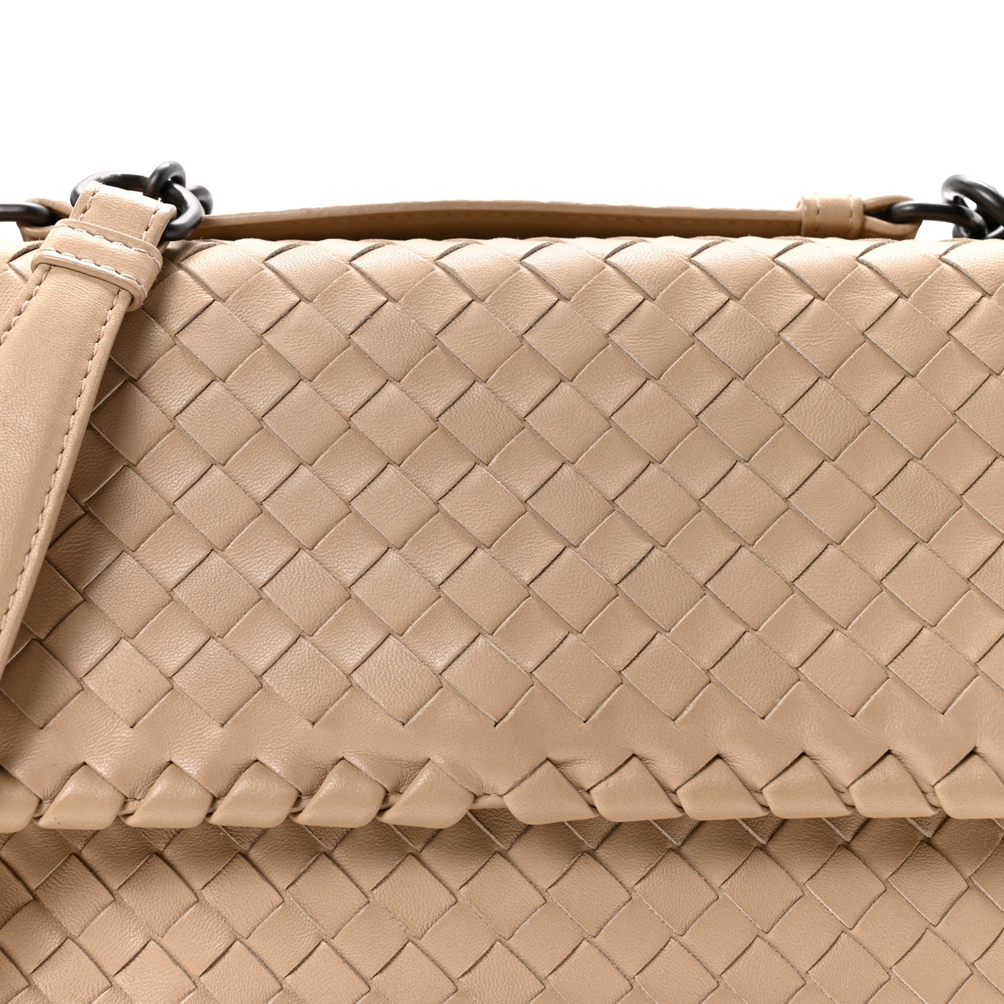 Nappa Intrecciato Small Olimpia Shoulder Bag Mink