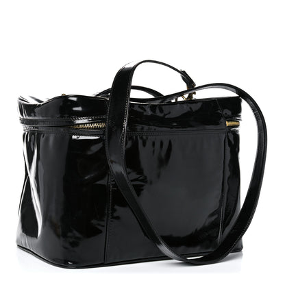 Chanel Patent CC Vanity Cosmetic Case Black 2 of 15