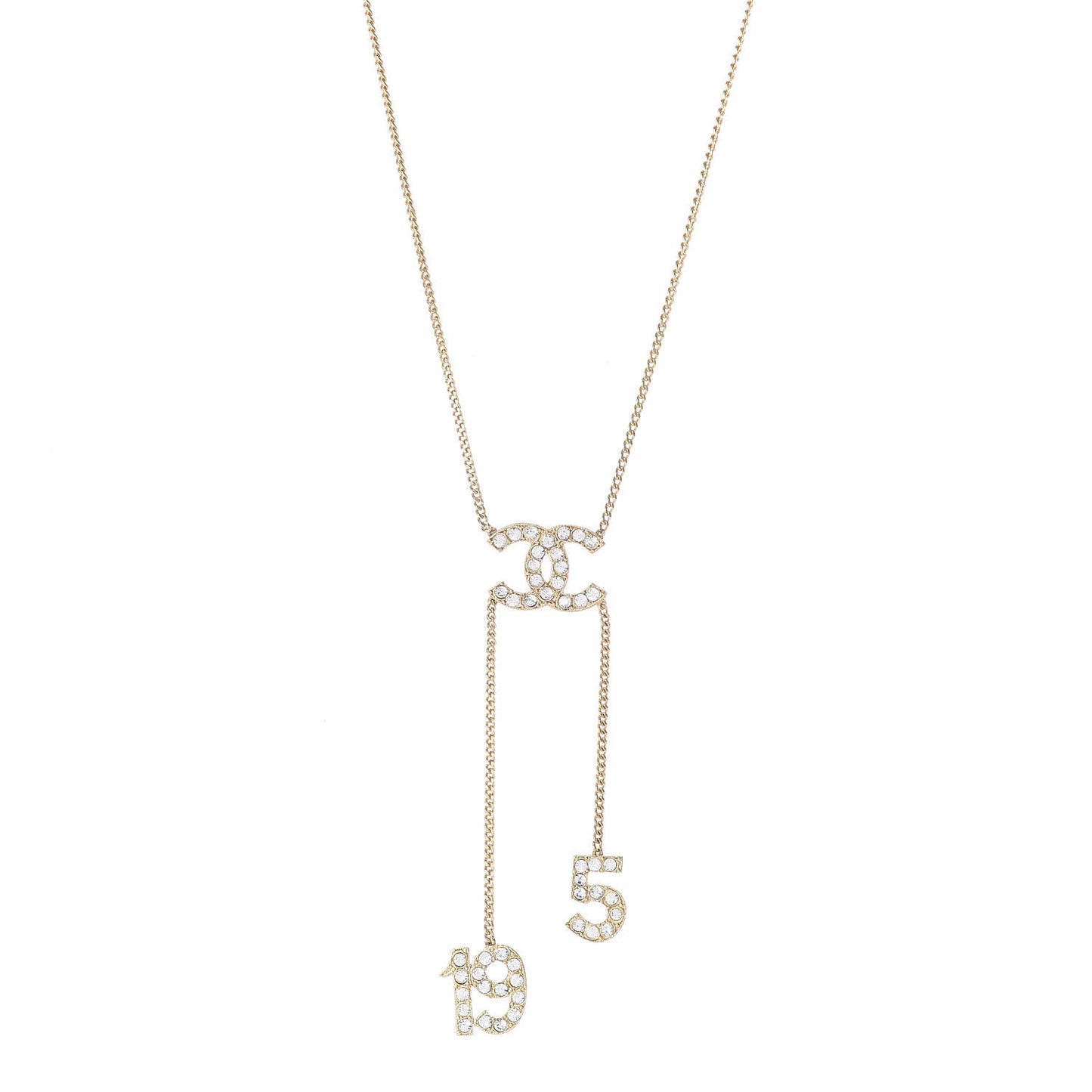 Crystal CC N°5 N°19 Necklace Gold