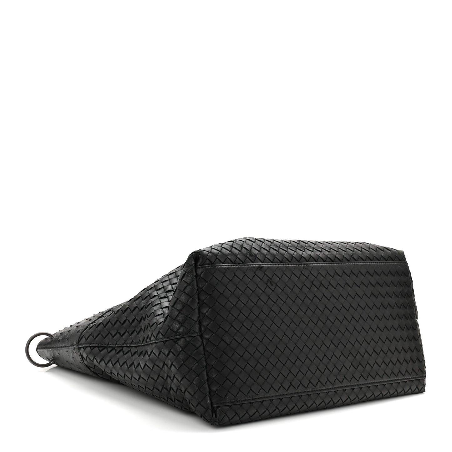Ostrich Nappa Intrecciato Tote Black