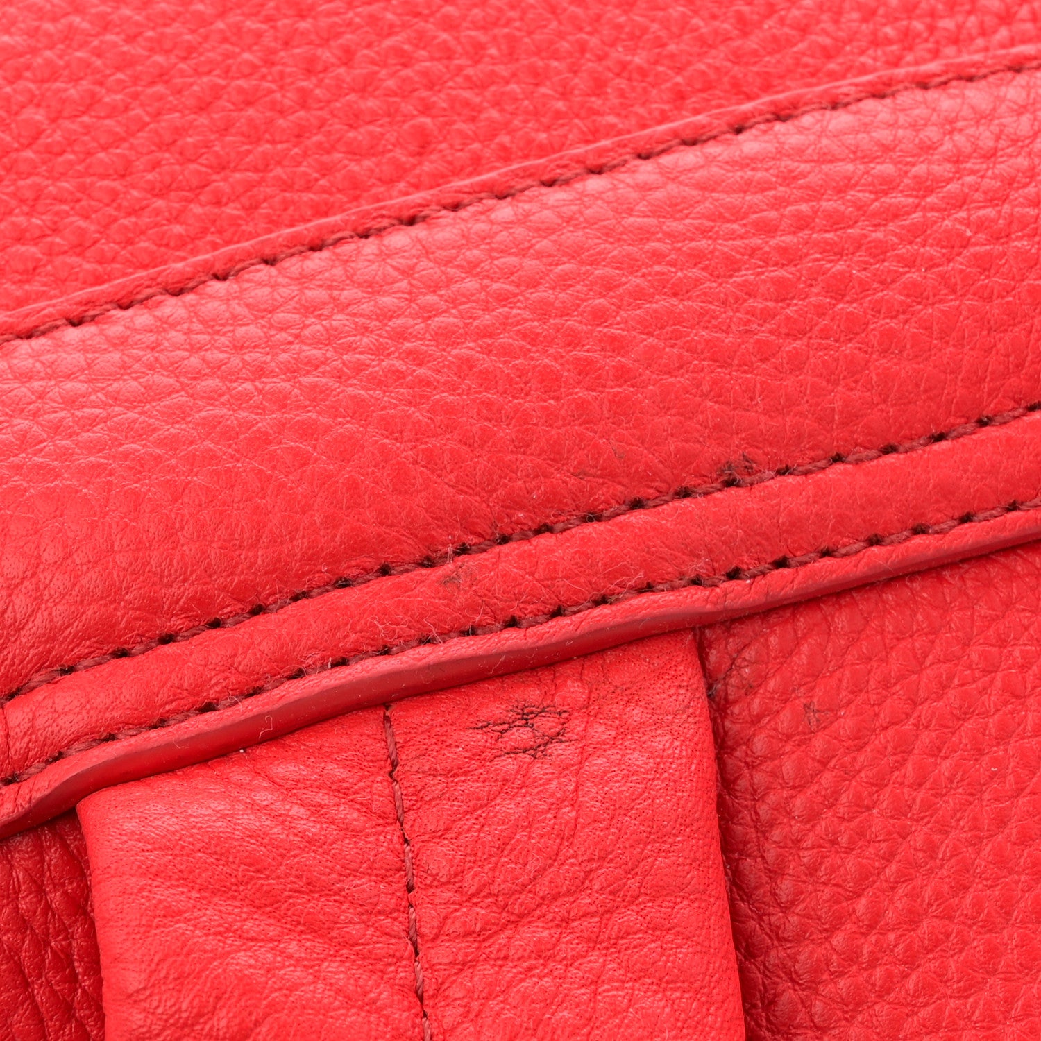 MCM Grainy Lambskin Crystal Studded Small Stark Backpack Red 10 of 10