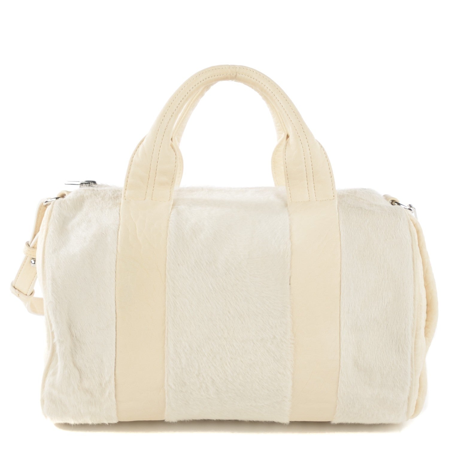 Alexander Wang Pebbled Lambskin Pony Hair Rocco White Rhodium Hardware 1 of 8