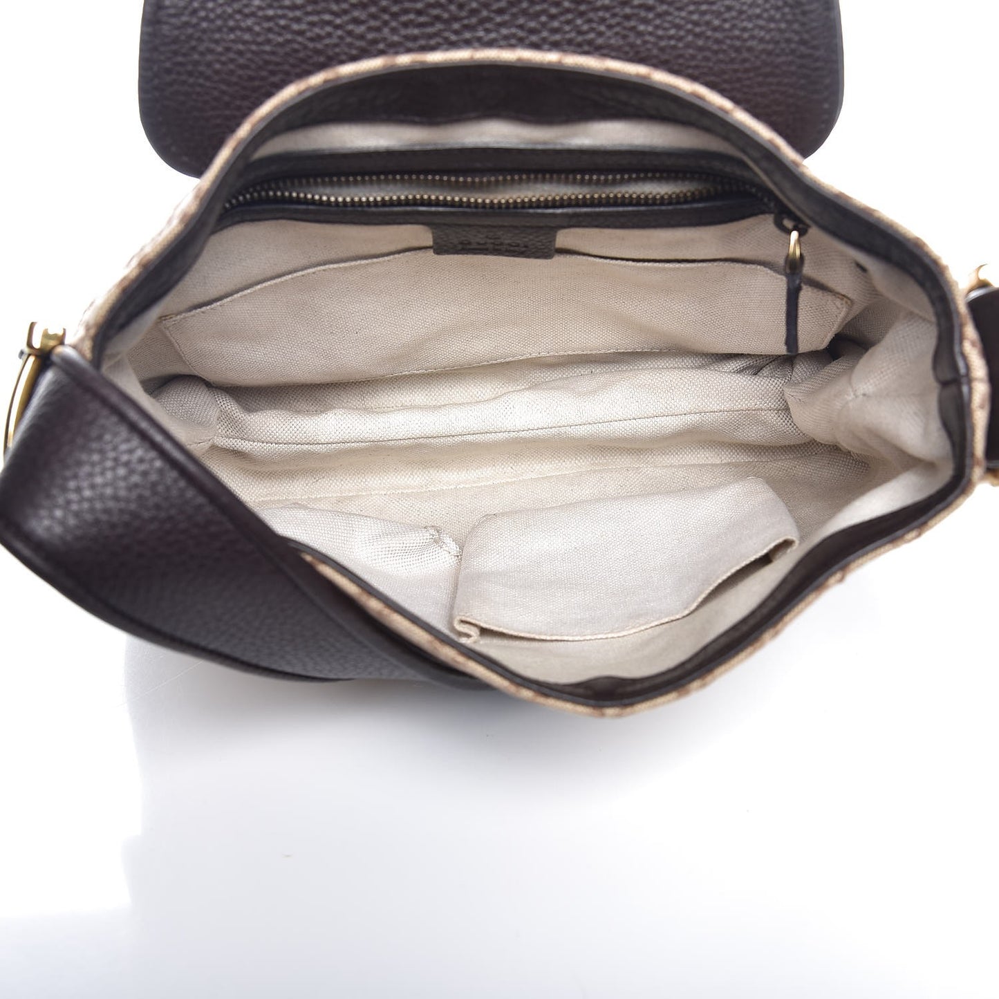 Diamante Cellarius Calfskin Medium 1973 Shoulder Bag Beige Ebony Cocoa