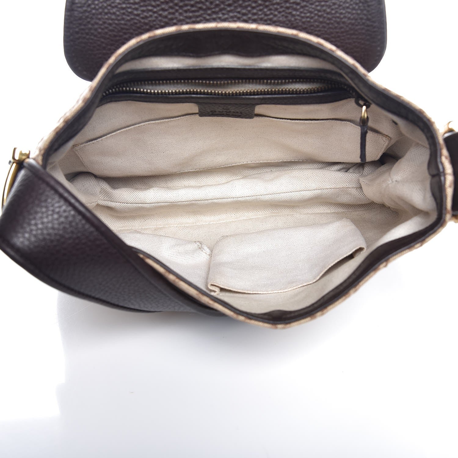 Gucci Diamante Cellarius Calfskin Medium 1973 Shoulder Bag Beige Ebony Cocoa 5 of 7