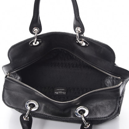 Christian Dior Lambskin Cannage Satchel Black 5 of 9
