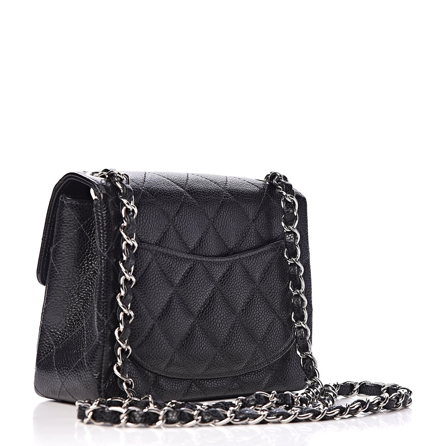 Caviar Quilted Mini Square Flap Black