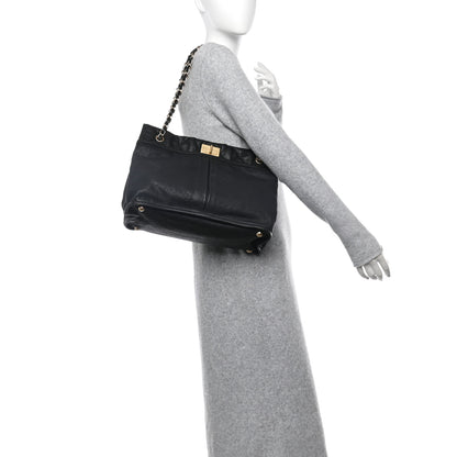 Chanel Calfskin Natural Beauty Reissue Tote Black 2 of 10