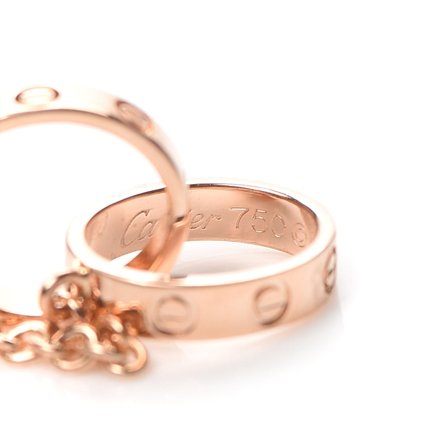 18K Pink Gold Interlocking LOVE Necklace