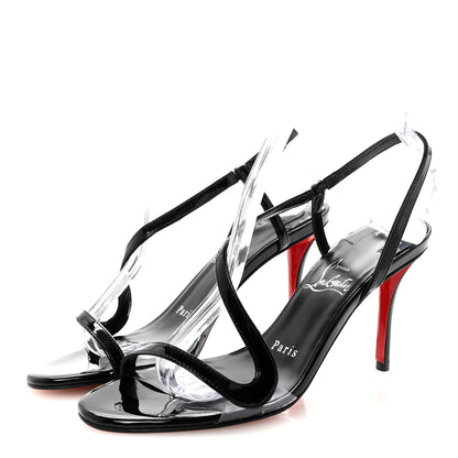 Christian Louboutin Patent Rosa Z 80 Sandals 35.5 Black 4 of 9