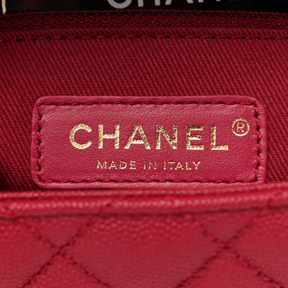 Chanel Caviar Quilted Mini Coco Handle Flap Dark Pink 6 of 9