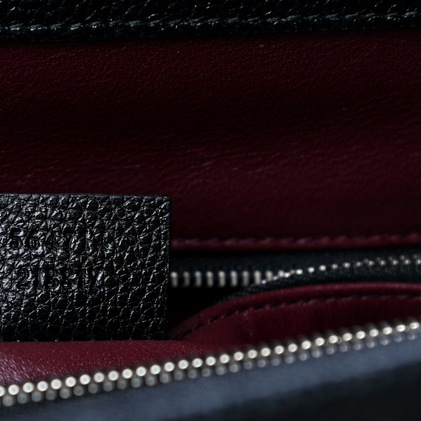 Grainy Calfskin Medium Zumi Top Handle Bag Black