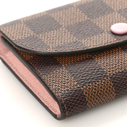 Louis Vuitton Damier Ebene Rosalie Coin Purse Rose Ballerine 8 of 9