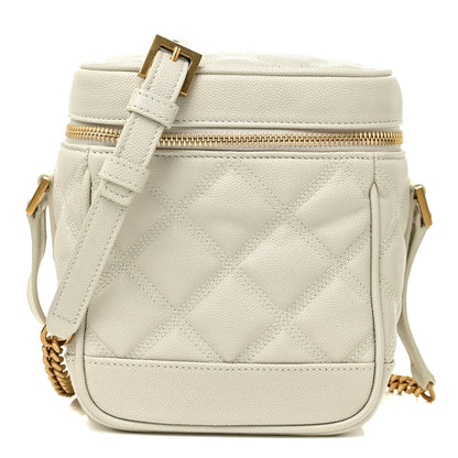 Saint Laurent Grain de Poudre Quilted 80's Vanity Bag Crema Soft 1 of 12
