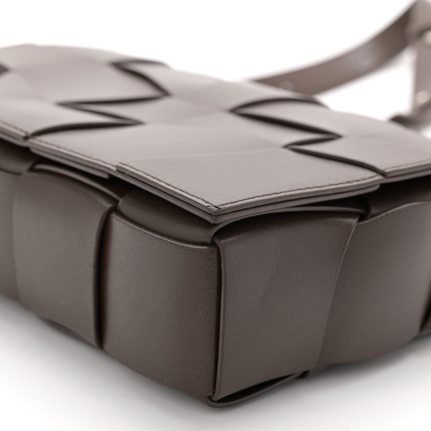 Lambskin Maxi Intrecciato Cassette Crossbody Bag Oxblod