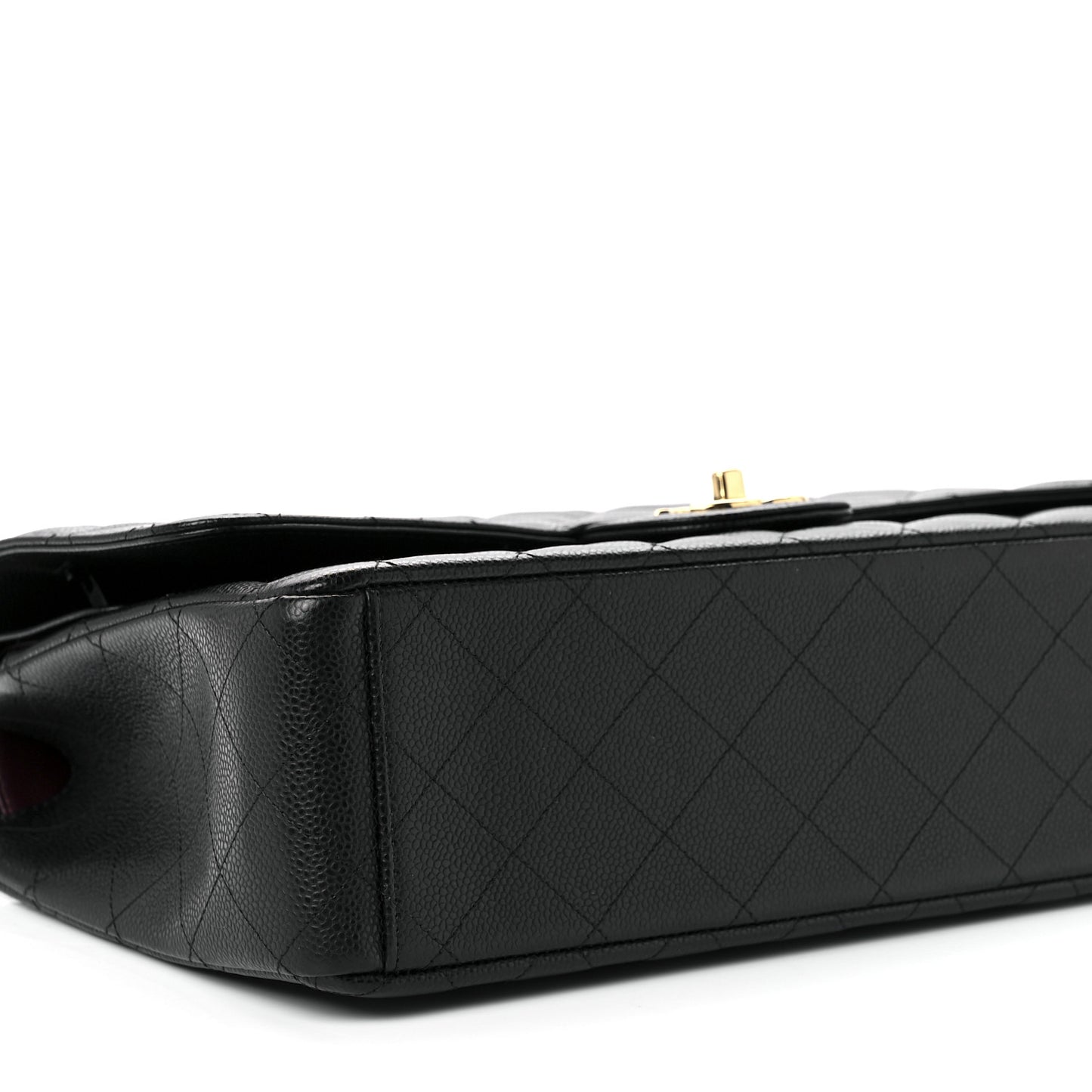 Caviar Quilted Maxi Double Flap Black