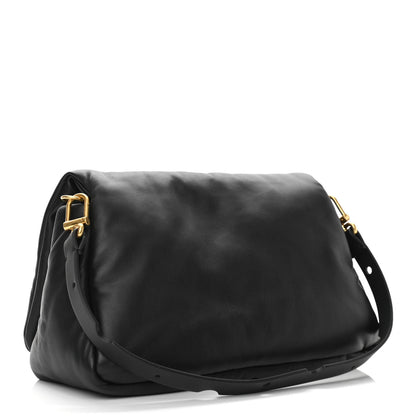 Off-White Calfskin Slouchy Nailed Clutch Black 3 of 10