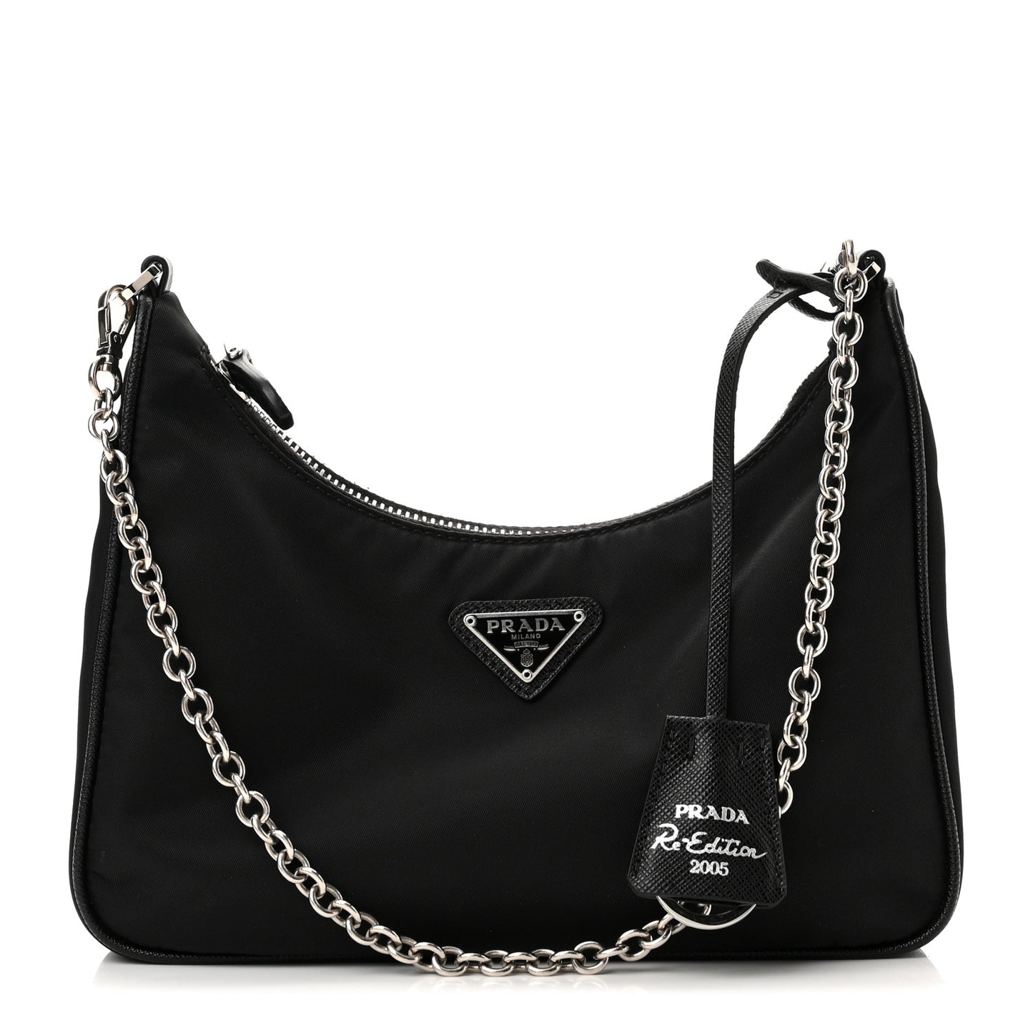 Re-Nylon Saffiano Re-Edition 2005 Shoulder Bag Black