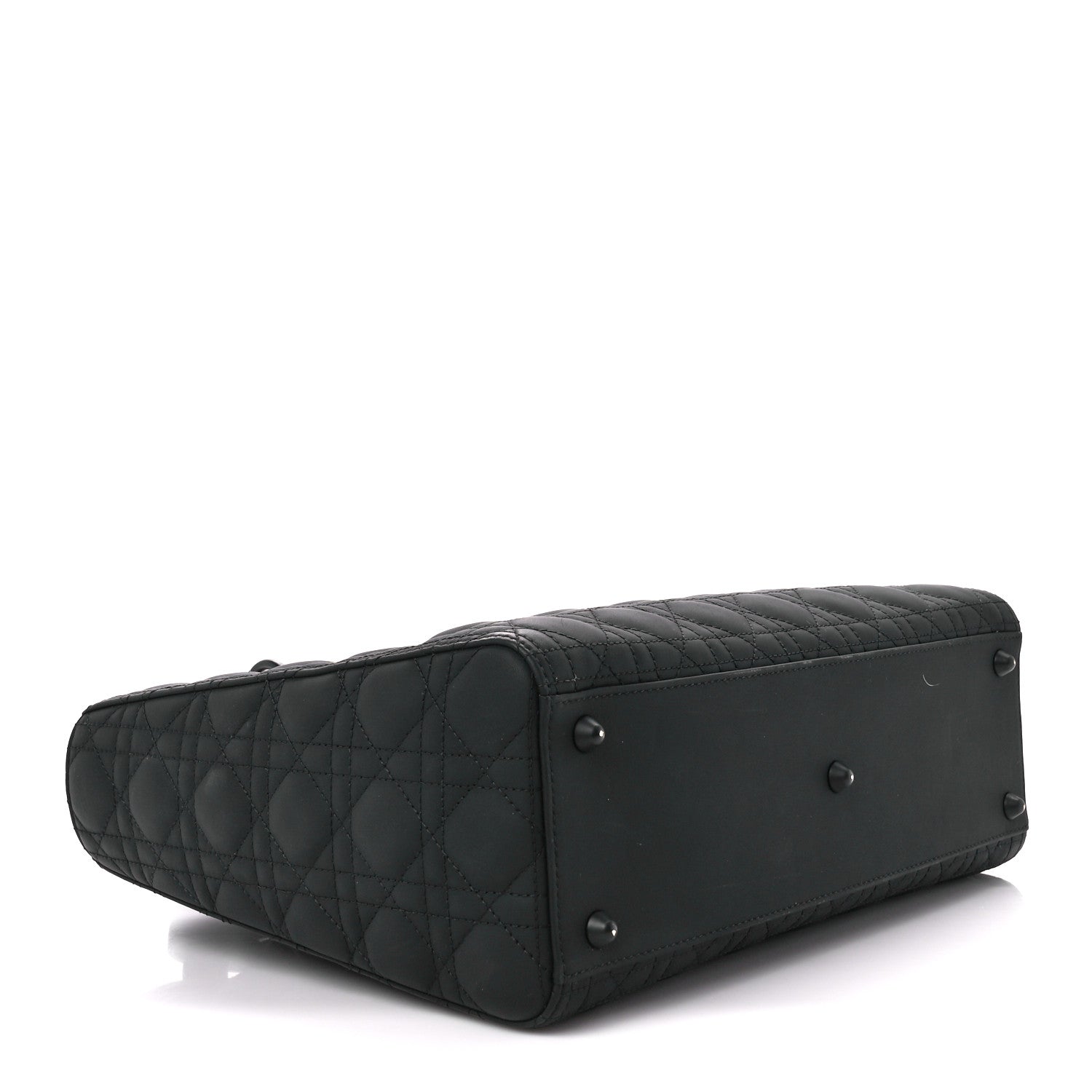 Christian Dior Ultra Matte Calfskin Cannage Large Lady Dior Black 4 of 12