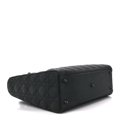 Christian Dior Ultra Matte Calfskin Cannage Large Lady Dior Black 4 of 12