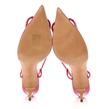 Valentino Garavani Patent Tonal Vlogo Slingback 80mm Pumps 37.5 Blossom 5 of 9