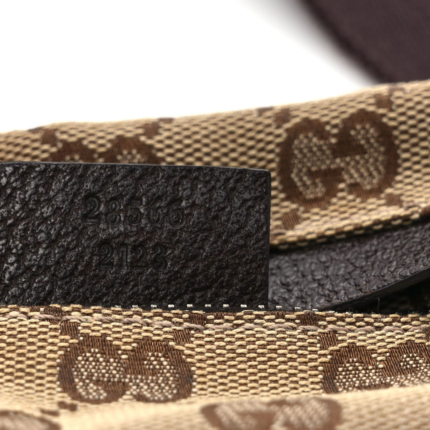 GG Monogram Double Pocket Belt Bag Dark Brown