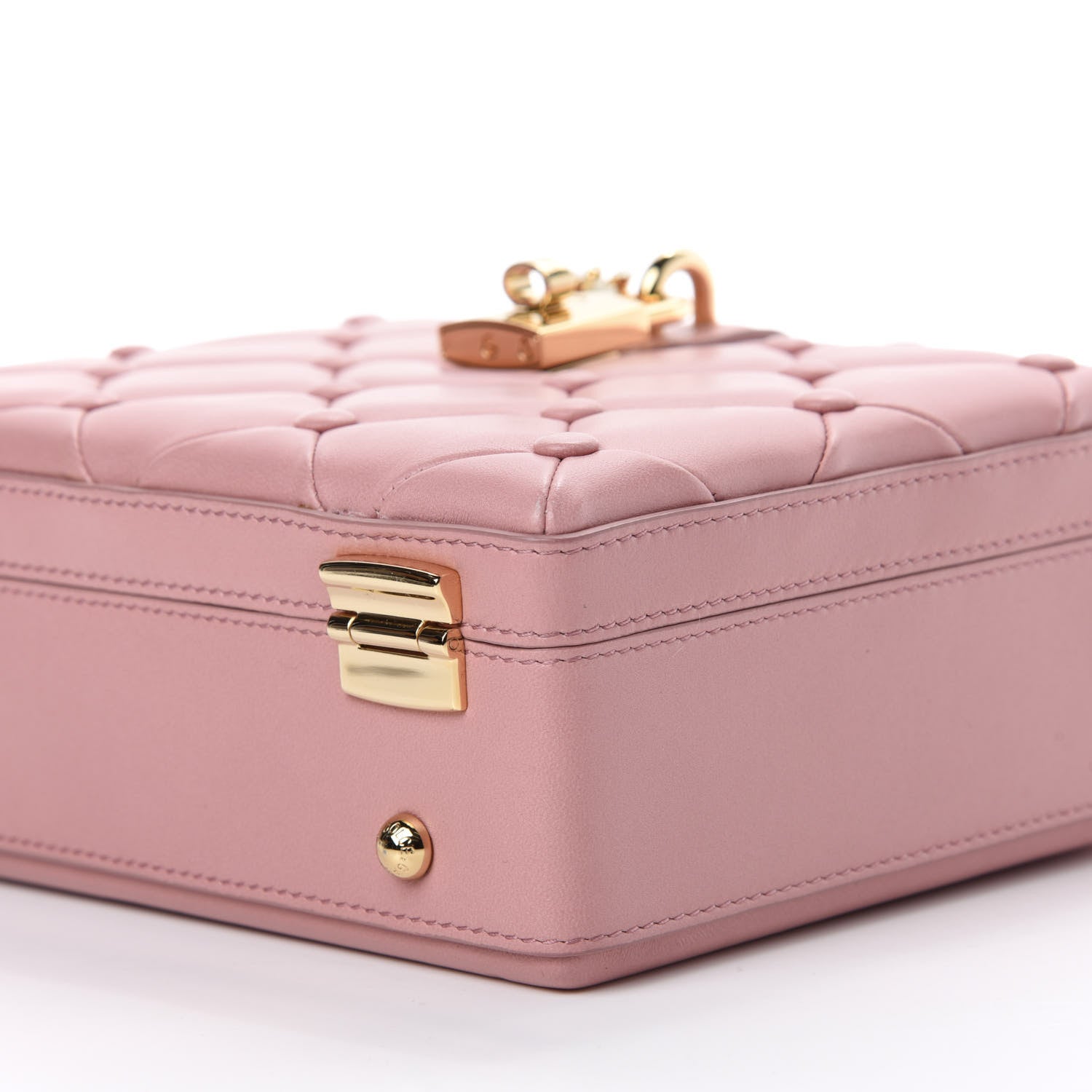 Dolce & Gabbana Lambskin Quilted Box Bag Pink 7 of 9