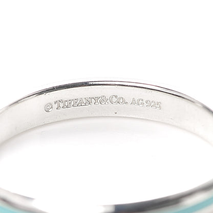 Tiffany Sterling Silver Enamel Stackable Ring Blue 56 7.5 4 of 4