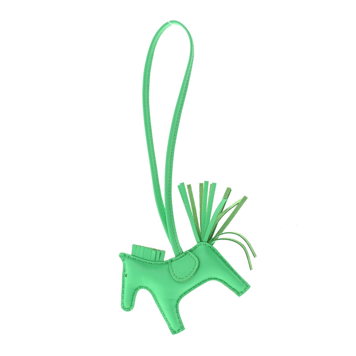 Milo Lambskin Grigri Rodeo Horse Bag Charm PM Vert Comics