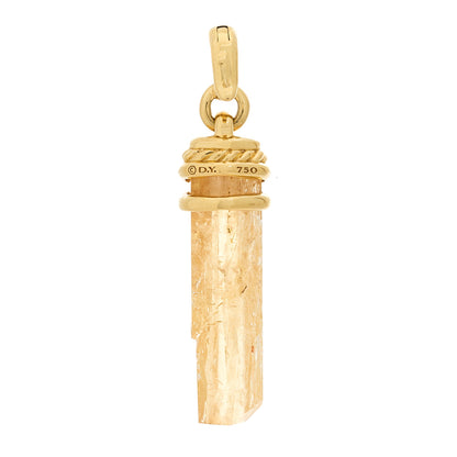 David Yurman 18K Yellow Gold Diamond Imperial Topaz Wrapped Amulet Pendant 1 of 5