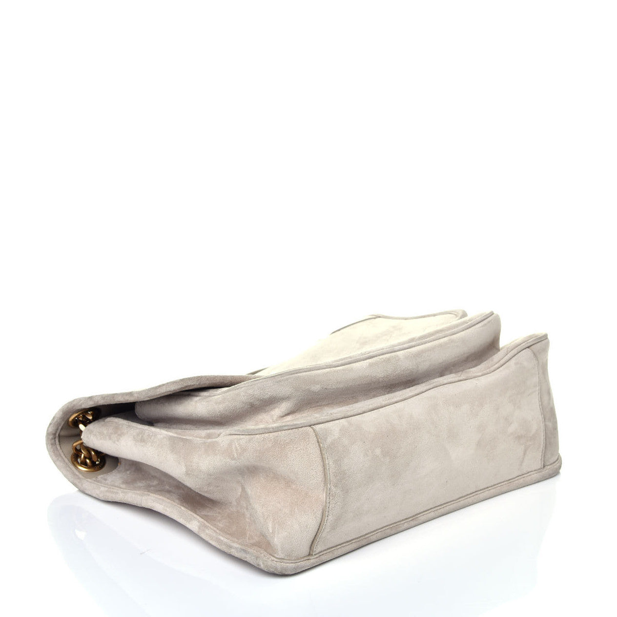 Saint Laurent Suede Monogram Medium Niki Chain Satchel Light Beige 4 of 9