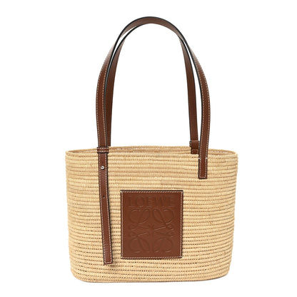 Loewe Raffia Small Square Basket Tote Bag Natural Tan 1 of 12
