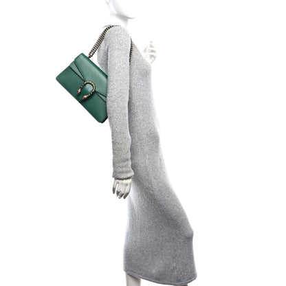 Gucci Pebbled Calfskin Small Dionysus Shoulder Bag Emerald 2 of 11