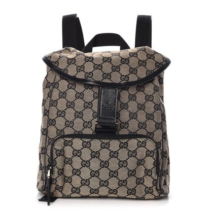Gucci Monogram Flap Backpack Black 1 of 7