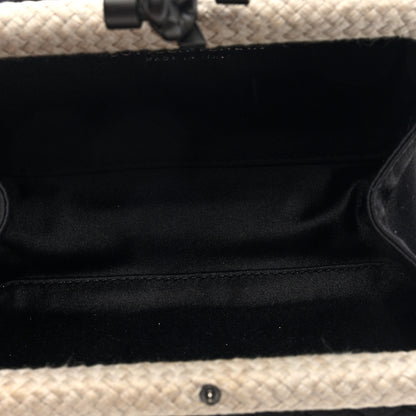 Bottega Veneta Intrecciato Silk Raffia Knot Clutch Black 5 of 8