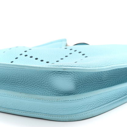 Hermes Taurillon Clemence Evelyne III PM Bleu Atoll 10 of 13