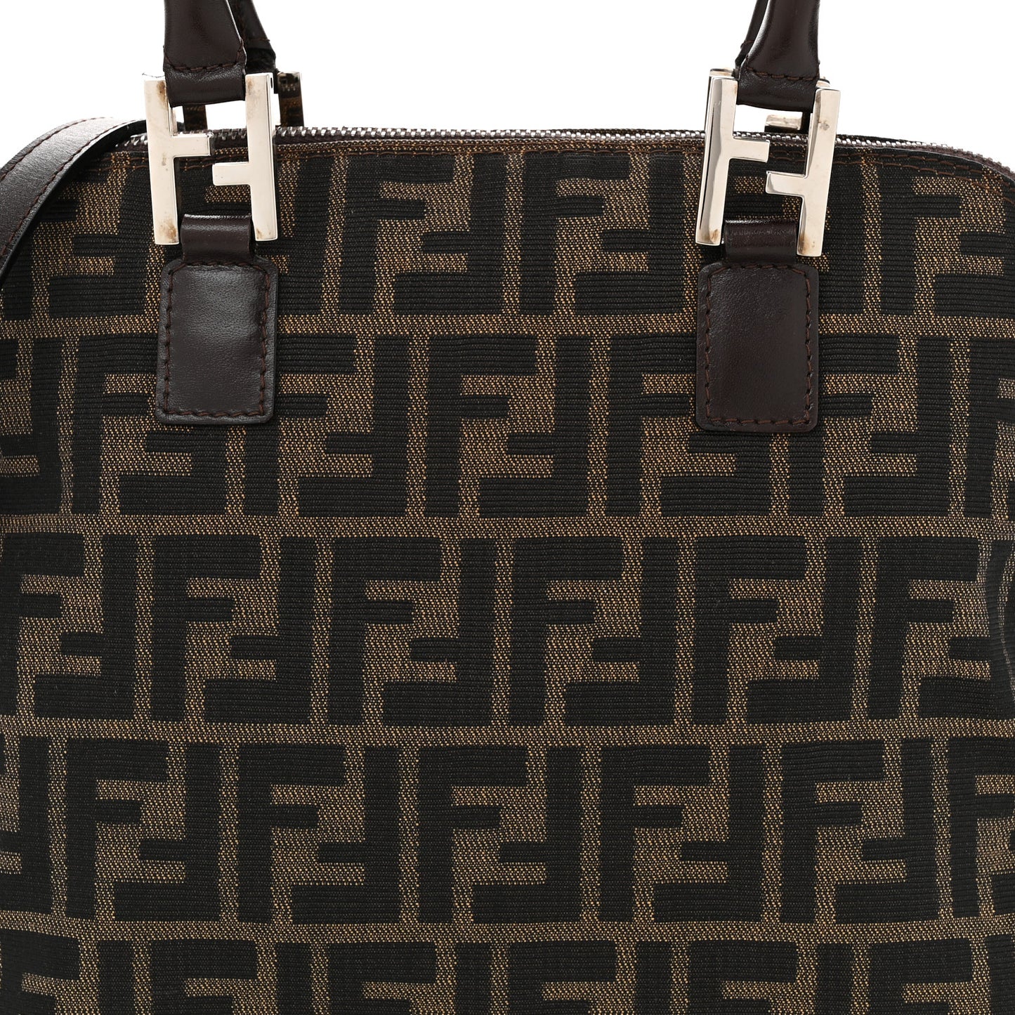 Zucca Top Handle Shoulder Bag Tote Tobacco